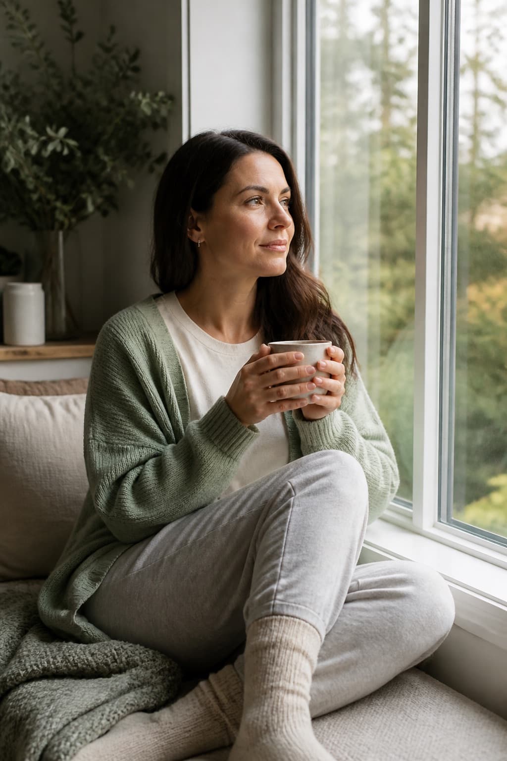 Peaceful moment representing supportive mental wellness care